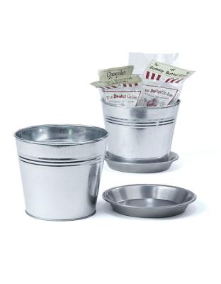 6  tin pot saucer galvanized by206 1 wholesale covers